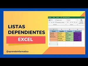 🟢Como CREAR LISTAS desplegables DEPENDIENTES en EXCEL [paso a paso]