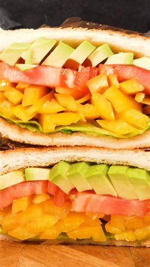 Lots of vegetable sandwiches🍅🫑 #cookingasmr #asmr #foodasmr #fastfood #cookingasmr #food #asmr #usa | MASK NINJA ASMR