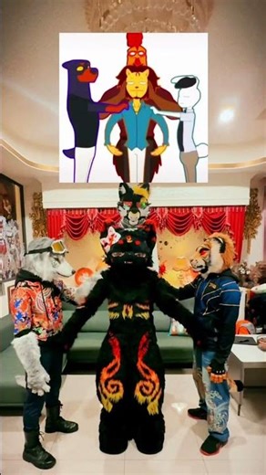 怎麼扭得不一樣🐾🐾還能出道嗎🐾🐾📹：山田一侍左🐾尹狼上🐾Bear Seekers右🐾陳勝洋 #緋閻月 #feiyanyue #furry #fursuit #星有野 #forget舞蹈