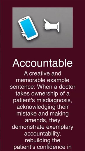 How to say Accountable in a sentence English Lesson