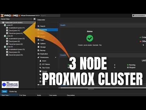 How to Create a Proxmox VE 3 Node Cluster Using Web GUI Only
