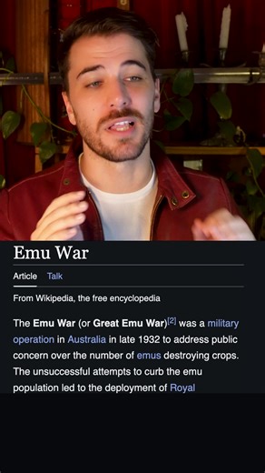 The emus didn't come to play: although many birds were killed during the war, the population persisted and continued to cause crop destruction in Australia. 🎥 @Zac Speaks Giant 🎨 @Punkey Doodles