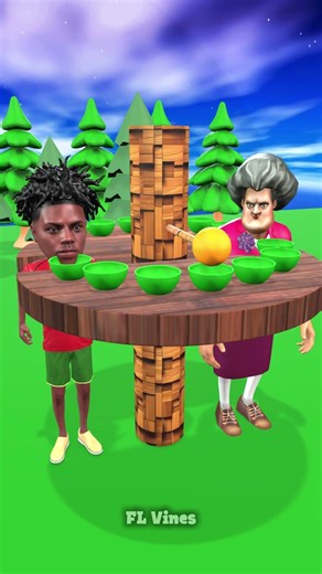 Funny Video Scary Teacher And Speed Blow bubbles together #funny #scaryteacher3d #shorts