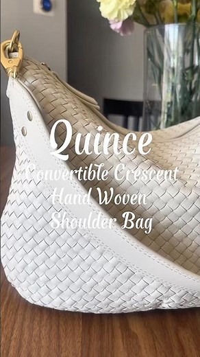 YOUR NEXT STAPLE: Convertible Crescent Woven Bag from Quince