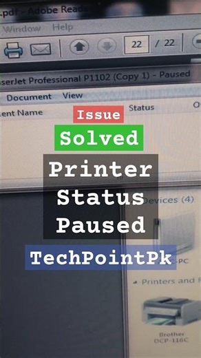 Printer status Paused Issue Solved