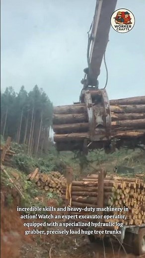 Epic Tree Harvesting & Log Loading with Extreme Precision | Excavator Operator Fills Logging Truck