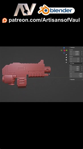 Designing a Boltgun in Blender (timelapse). The combination of native and addon tools in Blender makes it awesome for this kind of hard surface work. Love it! You can find the full tutorial here: https://youtu.be/Q1CLKY8wHl4 #Blender #blender3d #blendercommunity #3ddesign #3d #3dprinting #3dprint #3dmodelling #3dmodeling #3ddesigners #tips #tricks #guide #tutorial #tutorials #howto #blendertutorial #blendertips #youtube #youtubechannel #warhammer #warhammer40000 #warhammer40k #horusheresy #space