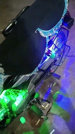 Hero Splendor Modified #sahil Hero Splendor LED Light Modify Hero Splendor Shocker Modify LED Light