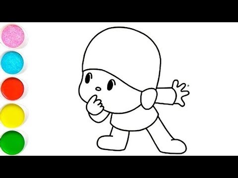 Easy Pocoyo Drawing, Painting & Coloring For Kids and Toddlers_ Easy Art