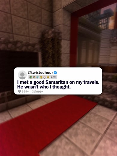 I met a good Samaritan on my travels. He wasn't who I thought.#minecraftparkour #horrortok #horrorstory #paranormal #twistedhour #nosleep #scary