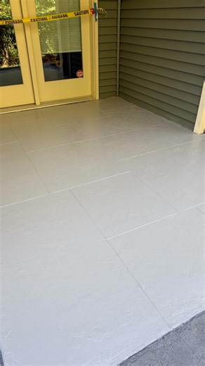 From plain concrete to a fresh new look 😎! For this slate overlay, we resurfaced the existing concrete, adjusted the size of the slate pieces to match our customer’s vision, and finished it with a light gray pigmented sealer on the floor and a medium gray border for contrast. The result? A timeless stone look with the strength and durability of sealed concrete. Perfect for patios and outdoor living spaces. #SlateOverlay #DecorativeConcrete #ConcreteResurfacing #CharlotteNC #AdvancedSurfaceSolut