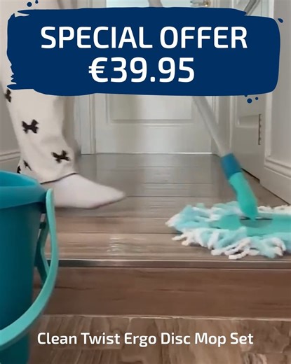 It's finally that time of year when we deep-clean our homes to be ready for the end of year season. Make it easy with the CLEAN TWIST Ergo Disc Mop Set now on SALE from €39.95 (save €9.00)! ✅ 360° rotating mop head ✅ ergonomic handle ✅ spin-dry technology Available at leading supermarkets and household stores. #CleanSmart #EffortlessCleaning #Leifheit | Leifheit Malta