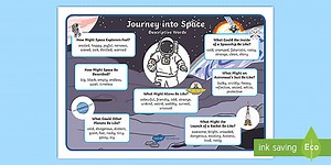 KS1 Journey into Space Descriptive Word Mat