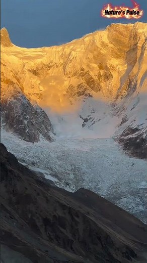 Golden Sunrise Over Everest…Then A Snow Slide #everest #avalanche #mountains