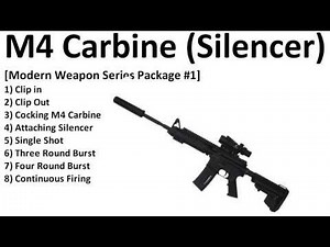 Royalty Free - M4 Carbine (Silencer) - Sound Effects - HQ
