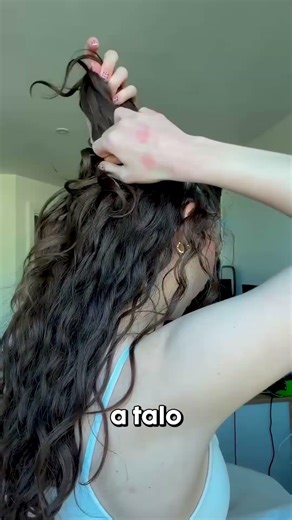 Updo for curly hair 🎀✨