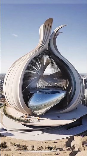 Biomorphic Architecture (part 2) #garlic #architecture #luxuryhomestour #onion #viral #building