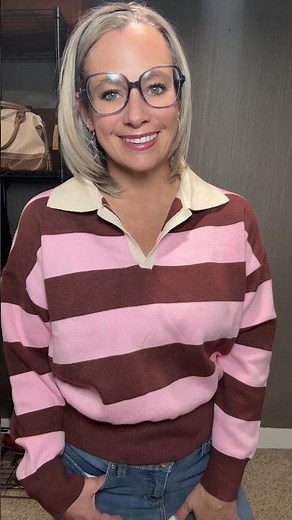 Striped sweater top, chic and comfy!
