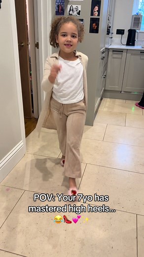 7-Year-Old Mastering High Heels: A Fun POV Moment
