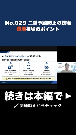 No.029 二重予約防止の技術 費用相場のポイント【予約サイト】 #Shorts