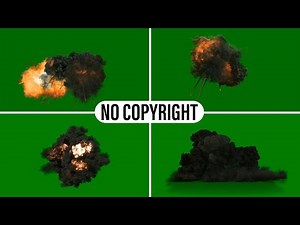Best Explosion Green Screen 4K With Sound || Bomb blast green screen video