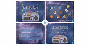 Space Quiz Multiple Choice Game PowerPoint