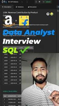 🤓 Data Analyst SQL Interview Questions answers #amazon #sql #sqlinterviewquestionsandanswers