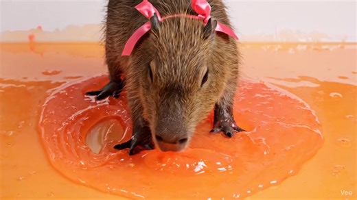 Capy ASMR🎀 #capybara #cute #asmr #eating #slimes