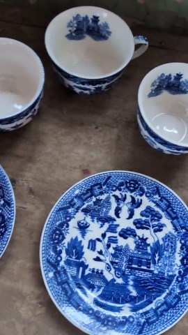 Vintage Blue Willow Japan China Dish Set - Etsy