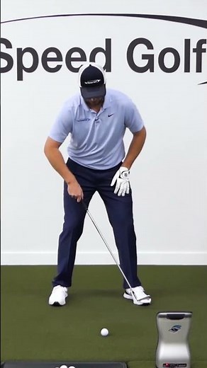 Where should your weight be before you start your swing?