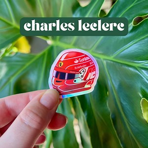Charles Leclerc Mini Helmet Sticker | Cute Formula One Sticker for Notebooks, Water Bottles, Laptops | F1 Ferrari - Etsy