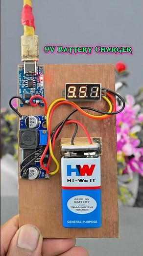 DIY 9V Battery Charger | How to Make a 9V Battery Charger at Home #shorts #trending #battery