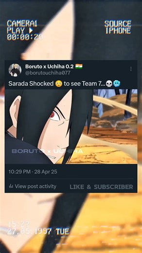 SARADA SHOCKED 😳 TO SEE TEAM 7 💀