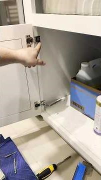 Cabinet door hidden soft close hinge installation #buildingcabinets