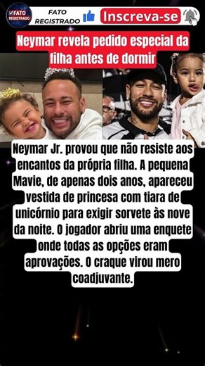 Neymar VIRALIZA em momento de conexão com a filha!