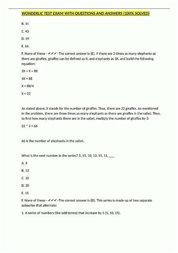 Latest Wonderlic Basic Skills Test Questions And Answers Graded A1056 video