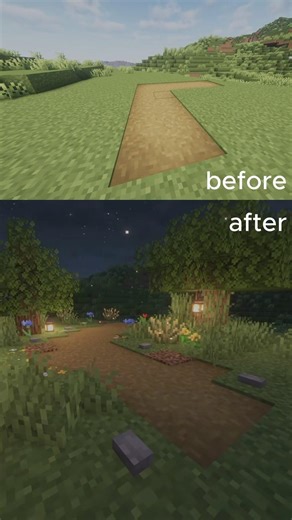 Improve your pathways in Minecraft! Day 1/31 tips #minecraftbuilds #tutorial #minecraftshorts