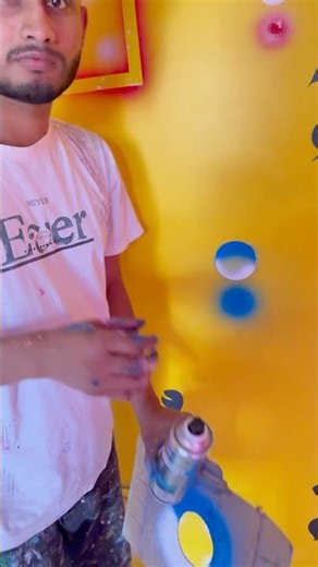 3d bubble wall design painting bedroom #wallpaiting