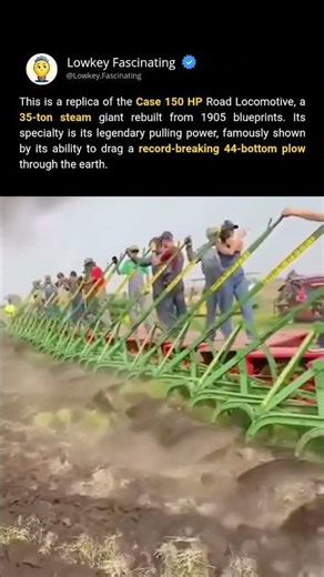 Record‑breaking 44‑bottom plow through the earth
