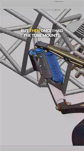 Nate Wilkerson on Instagram: "This is where things get serious 😤🔧 I’m designing the rear chassis tie-ins for the big three: shock mounts, Y-trailing arm mounts (inboard + outboard), and the engine mounts. Billet would’ve been easier… but where’s the fun in that? I challenged myself to make it all work with sheet-metal plate—strong, fabricatable, and at some truly weird angles. Since almost all the suspension and drive loads funnel into this area, the goal was absolute robustness.