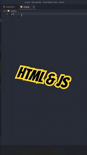 How to link a JS file to HTML! #shorts