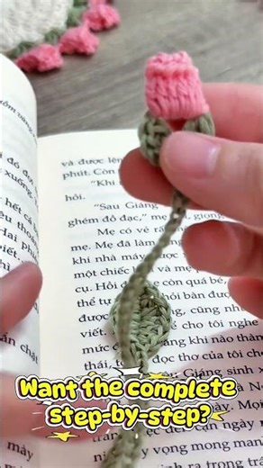 Super Easy Crochet Rose Bookmark 🌹✨ Beginner Friendly!