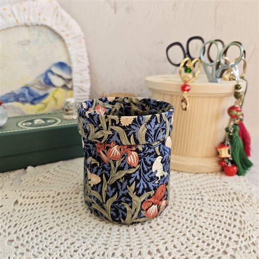 Embroidery Thread Catcher Basket, Handmade Fabric Scrap Bin for Sewing & Embroidery - Etsy