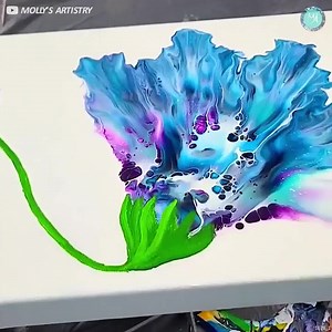I enjoyed using different techniques in these to create these beautiful flowers, a blue lagoon, and for my "What Lies Beneath" piece. How fun are these? Hope you enjoy! Happy Painting | MollysArtistry