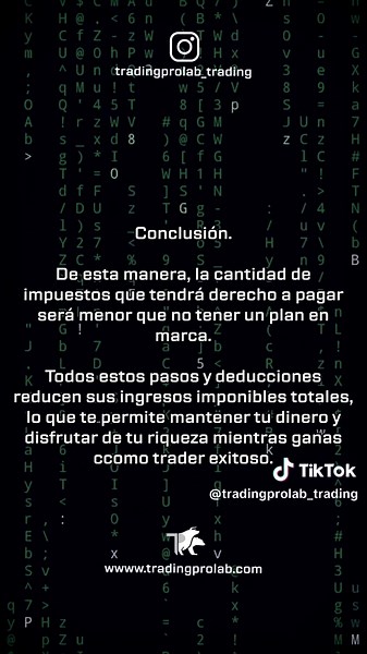 Mira el video 📊💰 Si quieres aprender más sobre la gestión fiscal en el trading, comenta .... bueno ya sabes que hacer y te compartiré algunos consejos clave. 👇🔥 #tradingprolab #tradingfiscal #impuestostrading #gestióneconómica #traderinteligente #tradinglegal #rentabilidad