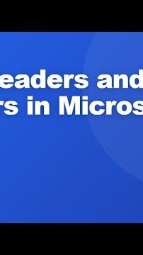 How to Add Headers and Footers in Microsoft Word #Shorts