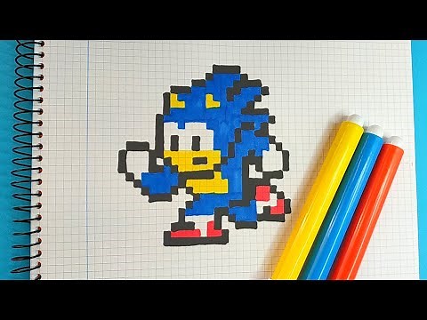 How to Draw SONIC | Pixel Art Tutorial Step by Step