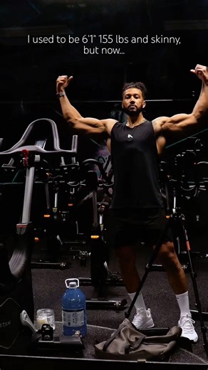 I used to be 6'1" 155 lbs and skinny. But now... #gym #workout #fitness #fitnessmotivation