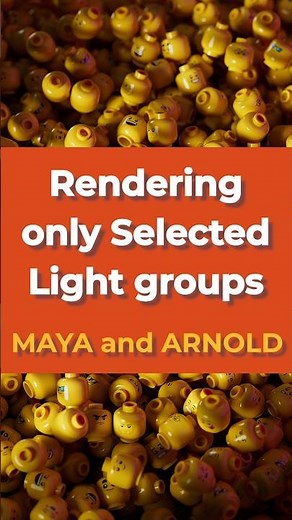 Rendering selected light groups in arnold render | maya lighting