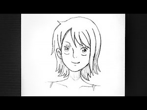 How to draw Nami | One Piece Anime drawing tutorial step by step for beginners | Easy drawing